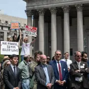 In Suits and Ties, Lawyers Protest Trump’s Attacks on the Legal System